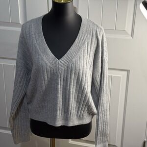 NWT Open‎ Edit Gray Cable Knit Sweater Small